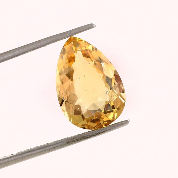 Natural Scapolite Gemstone: Faceted Pear Shape, 5.83 Carat