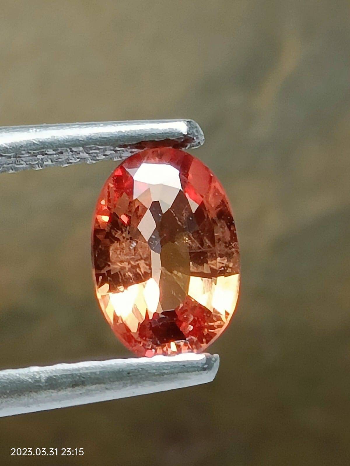 6.20 Ct. Pierre précieuse en vrac orange saphir Padparadscha forme