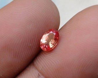 AAA quality 0.66 carat natural rare padparadscha sapphire King sapphire gemstone oval "sunset"padparadscha  For engagement ring