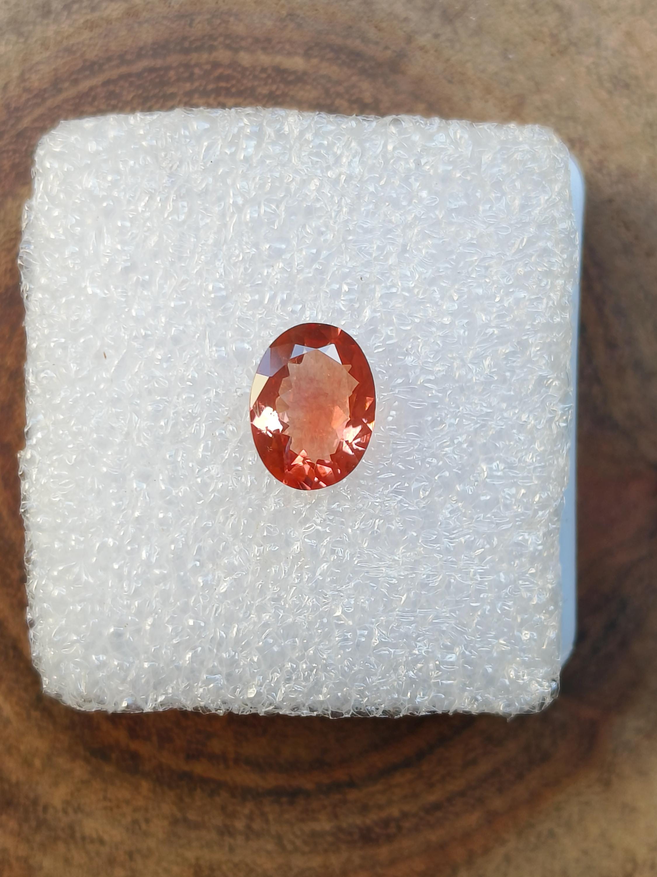 Natural Oregon Sunstone Faceted Oval Shape Loose Gemstone