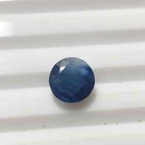 Natural Blue Sapphire Faceted Round Shape Loose Gemstone For Jewelry Making