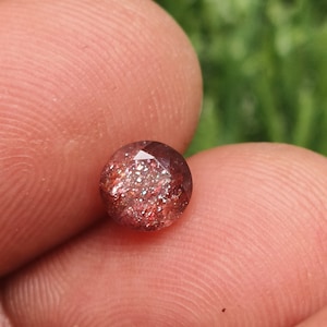 Beautiful Natural bloodshot iolite sunstone faceted round shape 6X6X4 MM loose gemstone for jewelry making
