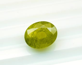 Natural Lime green Tourmaline Faceted Oval Shape Loose Gemstone For Unique Jewelry Making