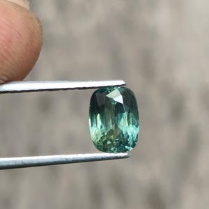 Natural Teal Sapphire Faceted Cushion Shape Loose Gemstone
