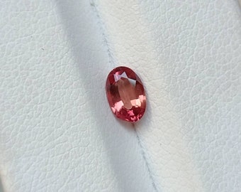 Natural padparadscha sapphire faceted oval shape 6X4X2.3 MM loose gemstone