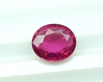 Natural Pink Tourmaline Faceted Oval Shape Loose Gemstone For Unique Jewelry Making
