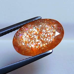 Beautiful Natural Sunstone faceted oval shape 13X8.7X5 MM loose gemstone for jewelry making
