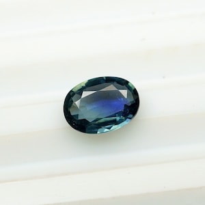 Beautiful Natural Teal Sapphire Faceted Oval Shape Loose Gemstone for jewelry making