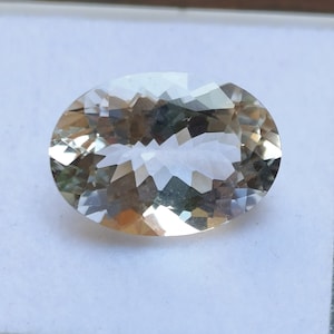 Beautiful Natural Goshenite faceted oval shape 14X10X7 MM loose gemstone for jewelry making