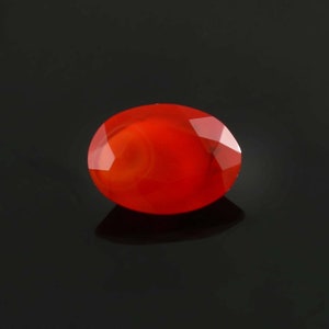 Natural Orange Mexican Fire Opal Gemstone Faceted Oval Shape 9.9X7.3X4.4 MM Loose Gemstone For Jewelry Making