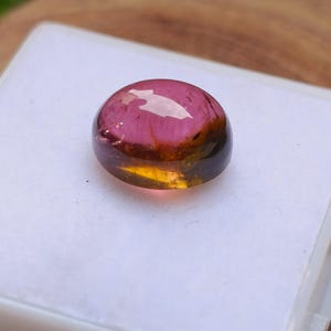 Excellent quality Natural bi- color Tourmaline Cabochon Oval Shape Loose Gemstone For Jewellery Making