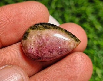 Natürliche Turmalin Cabochon Birnenform 26.30X17.80X7.10 MM loser Edelstein für die Schmuckherstellung