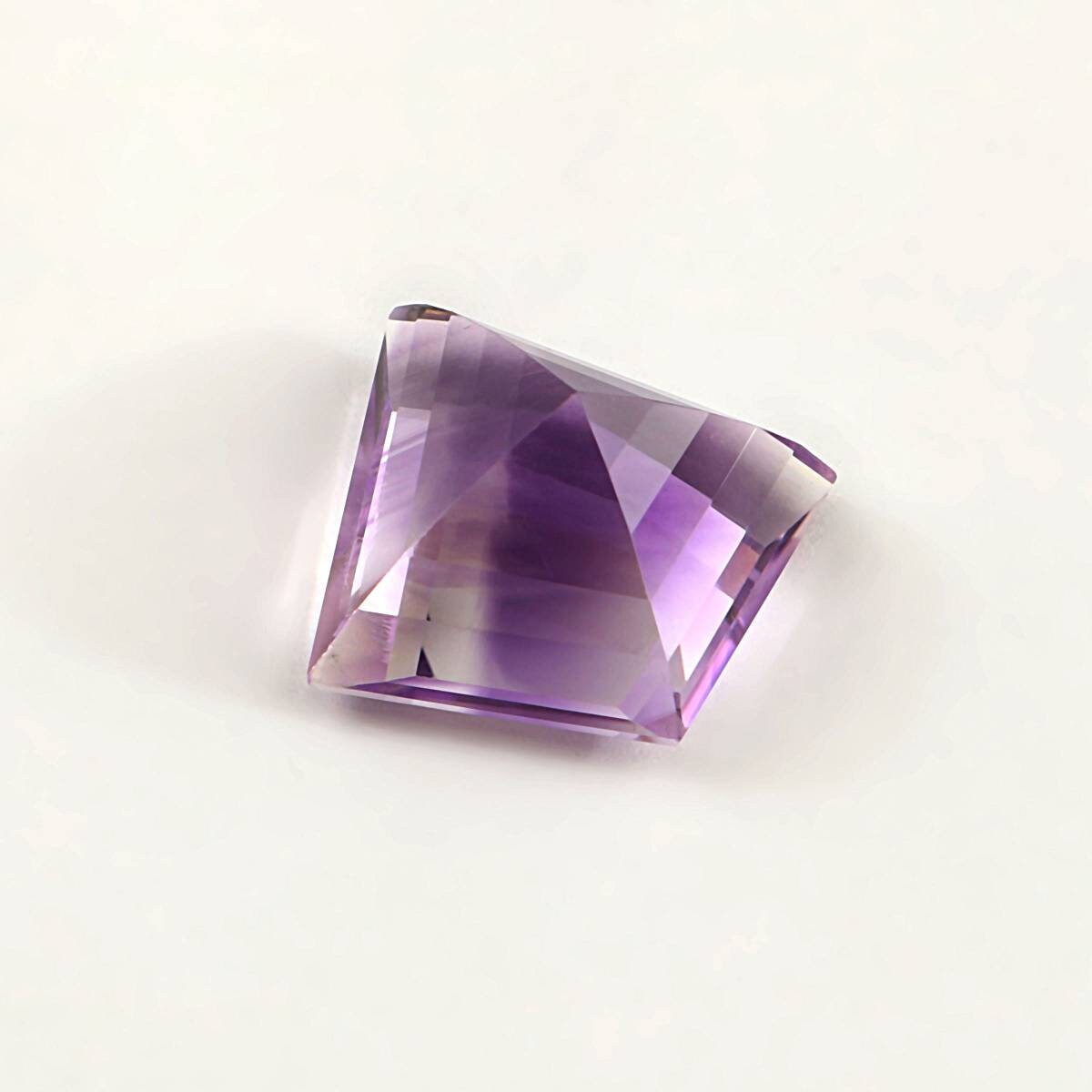 天然パープルスーパーセブンアメジストファセットカット宝石カイト