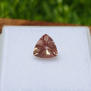 Natural Oregon Sunstone Faceted trillion shape 7X7X5.30 MM loose gemstone