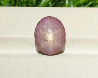 Genuine Star Ruby Cabochon – Deep Red 6 Ray – Polished Gem for Ring or Pendant