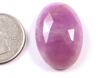 Natural Oval Kunzite Gemstone: Pink Lilac Faceted Loose Stone for Jewelry Making