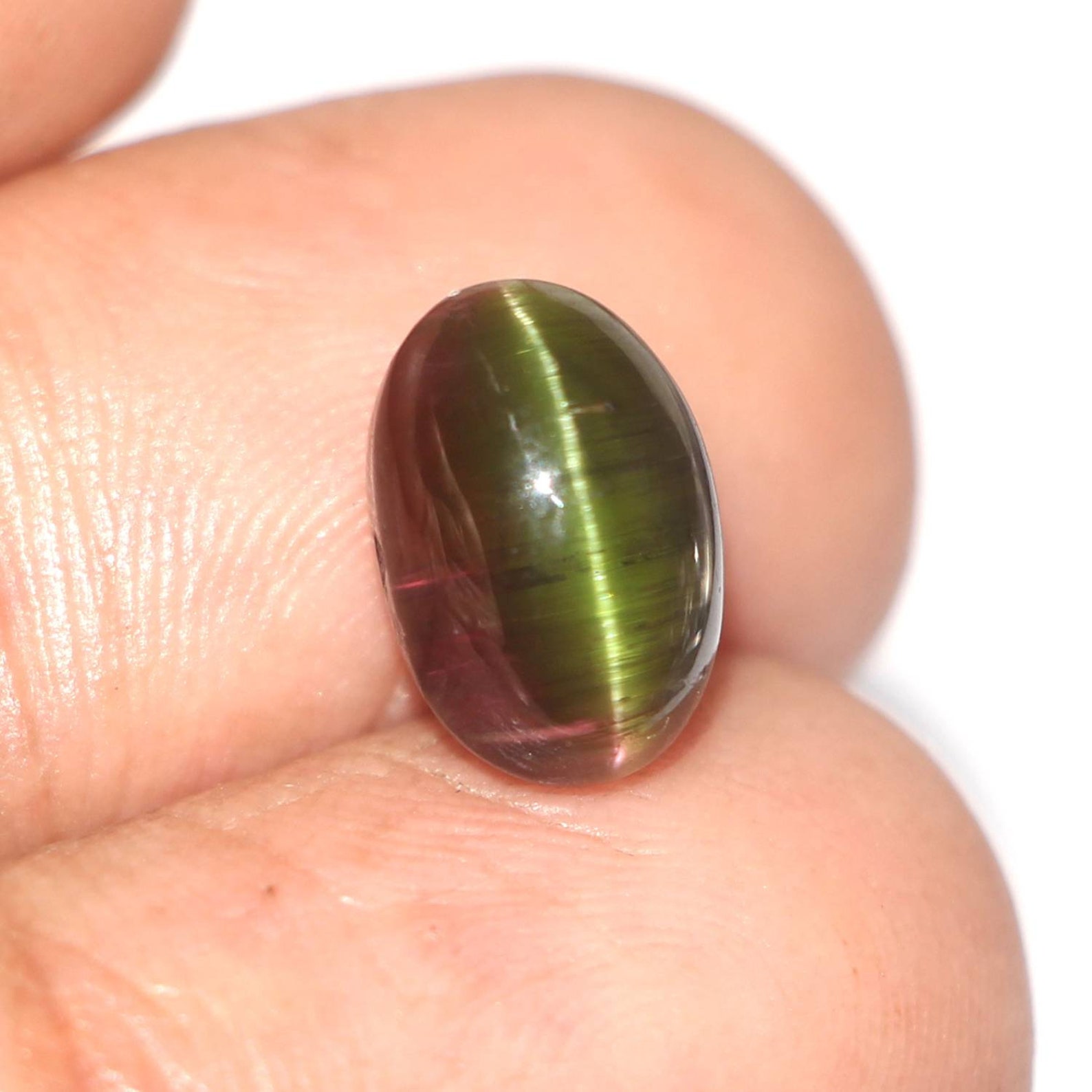 Natural tourmaline bio color cats Eye cabochon Etsy