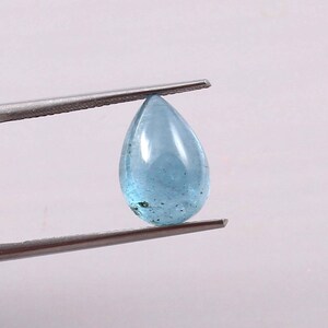 Gorgeous Natural aquamarine cabochon pear shape 13.6X9.2X5.9 MM loose gemstone for making jewelry