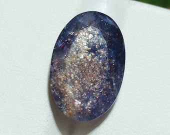 Natural Bloodshot Iolite Sunstone: Faceted Oval Loose Gemstone