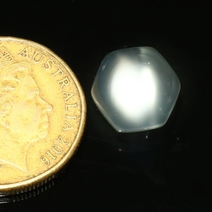 Natural green moonstone Cabochon hexagon shape 12X12X7.6 MM loose gemstone