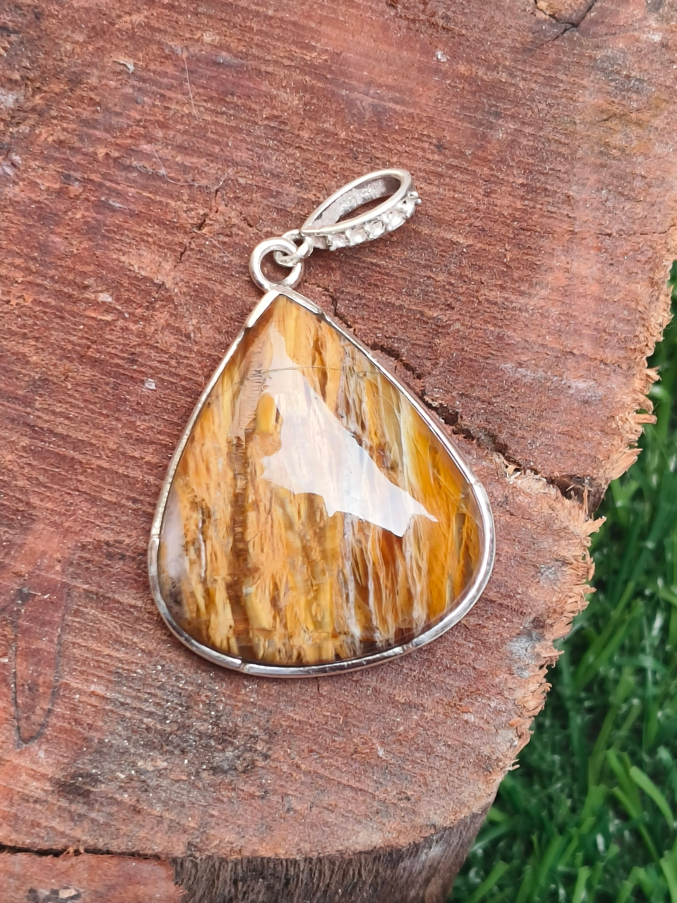 Australischer Triole Opal Edelstein 925 Sterlingsilber Handmade Anhänger EP-22 e