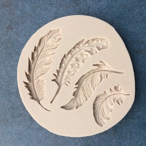 Feather Mould, Versatile Food Safe & Resin Mould, Silicone Mold, Sugar Craft, Cake Decoration, Resin, PMC, Jewellery Making, UK Shop