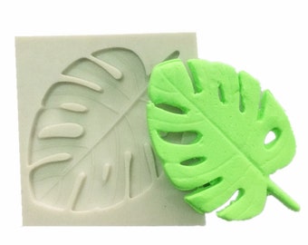 Monstera Leaf Mould, Versatile Food Safe & Resin Use Silicone Mold for Cake Decoration Sugar Craft, Pendants Earrings Jewellery etc, UK Shop