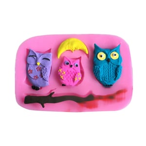 Owl Mould, Versatile Silicone Food Safe & Resin Mold, Sugar Craft, Cake Decoration, Epoxy Resin, PMC, UK Shop
