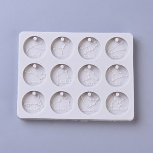 Zodiac Pendant Mould, Grade B, Silicone Mold for Resin, UK Shop