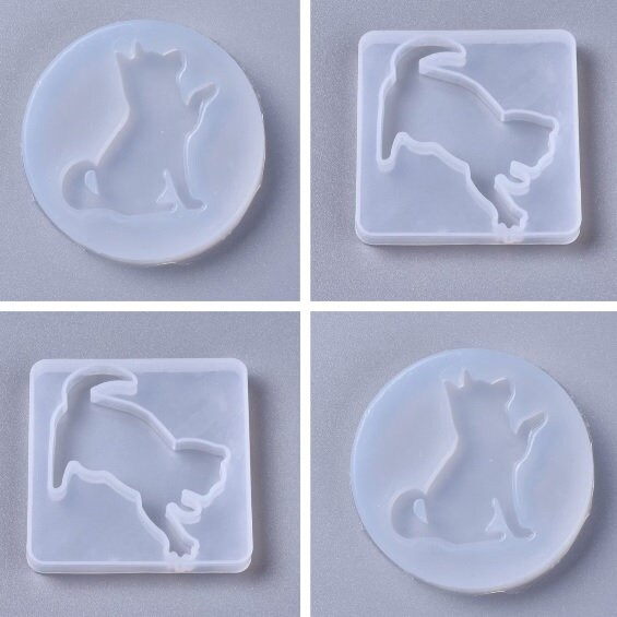 Stampi per cani e gatti, stampi per colata in silicone, resina UV, resina epossidica, arte in resina, portachiavi, pendenti, orecchini, creazione di gioielli, negozio del Regno Unito