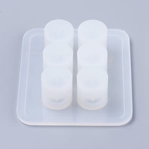 12mm Silicone Resin European Bead Mold Mould, Round Oblate Flat