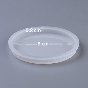 Round 'GRADE B' Coaster Mould, Silicone Mold for Resin, 9 cm Diameter Round Flat Mould, UV Resin, Epoxy Resin, UK Shop image 2