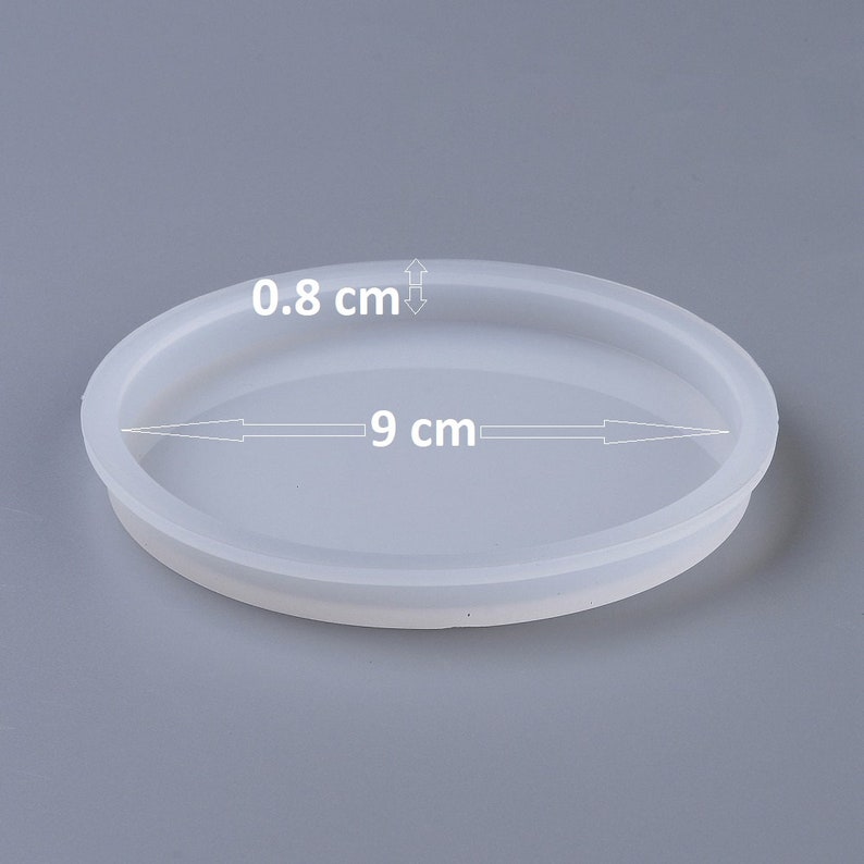 Round 'GRADE B' Coaster Mould, Silicone Mold for Resin, 9 cm Diameter Round Flat Mould, UV Resin, Epoxy Resin, UK Shop image 2