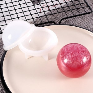 Sphere Moulds, Silicone Ball Molds for Resin, 4 x Sizes 20mm/30mm/40mm/50mm UV & Epoxy Resin, DIY Ornament, Home Decorations, UK Shop
