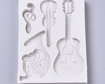 Forma do instrumentów muzycznych, wszechstronna i szczegółowa, bezpieczna dla żywności i żywicy, wyroby z cukru, żywica, breloki, biżuteria, sklep w Wielkiej Brytanii