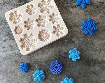 Snowflake Mould, Versatile Food Safe & Resin Mould, Silicone Mold, Sugar Craft, Cake Decoration, Epoxy Resin, PMC, UK Shop