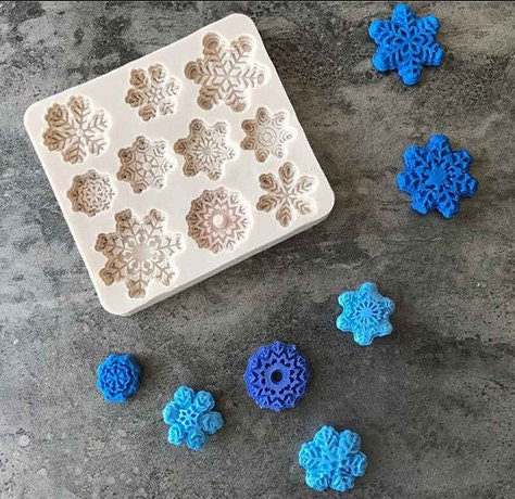Silicone Snowflake Moldsugarcraft Molds Polymer Claysoap 