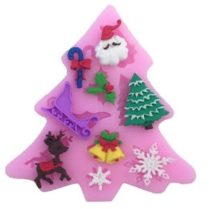 Christmas Tree Mould, Silicone Xmas Mould, Versatile Food Safe & Resin Mold, Sugar Craft, Cake Decoration, Epoxy Resin, PMC, UK Shop