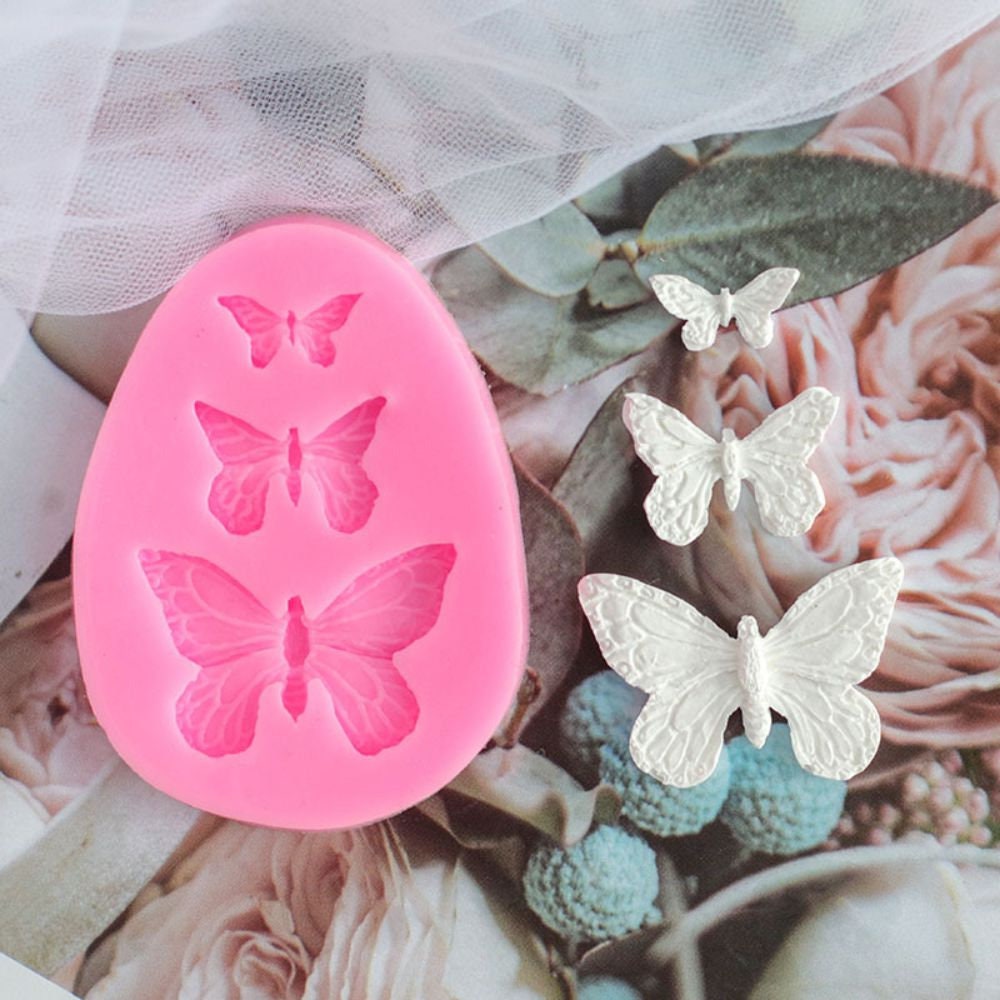Resin Flower Mold Butterfly Polymer Clay Fondant Flower Mold Flower Molds  Rose Mold Silicone Flower Mold Flower Resin Mold Flower Cab Mold 