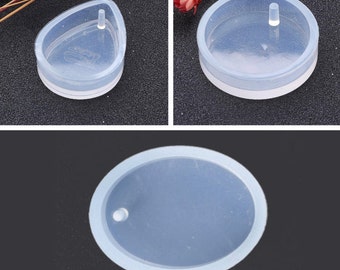 Stampi per pendenti ovali, a goccia e rotondi, stampi in silicone per resina, resina UV, resina epossidica, creazione di gioielli, negozio nel Regno Unito