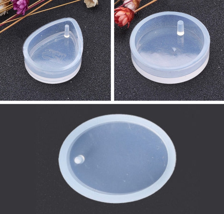 Oval, Teardrop, Round Pendant Molds, Silicone Resin Moulds, UV Resin,…