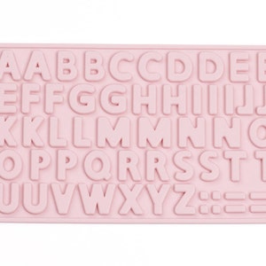 Molde de letras, molde seguro para alimentos y resina, molde de silicona del alfabeto, artesanía de azúcar, decoración de pasteles, arte de resina, tienda del Reino Unido