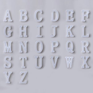 Letter Moulds, 41 mm A to Z alphabet Letters, Silicone Molds for Resin, Keyrings, UV Resin, Epoxy Resin, UK Shop