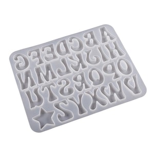 Letter Mould, Clear Silicone Alphabet, UV and Epoxy Resin Mold, Resin Art, PMC, Keyring Design, Jewellery Making, UK Shop