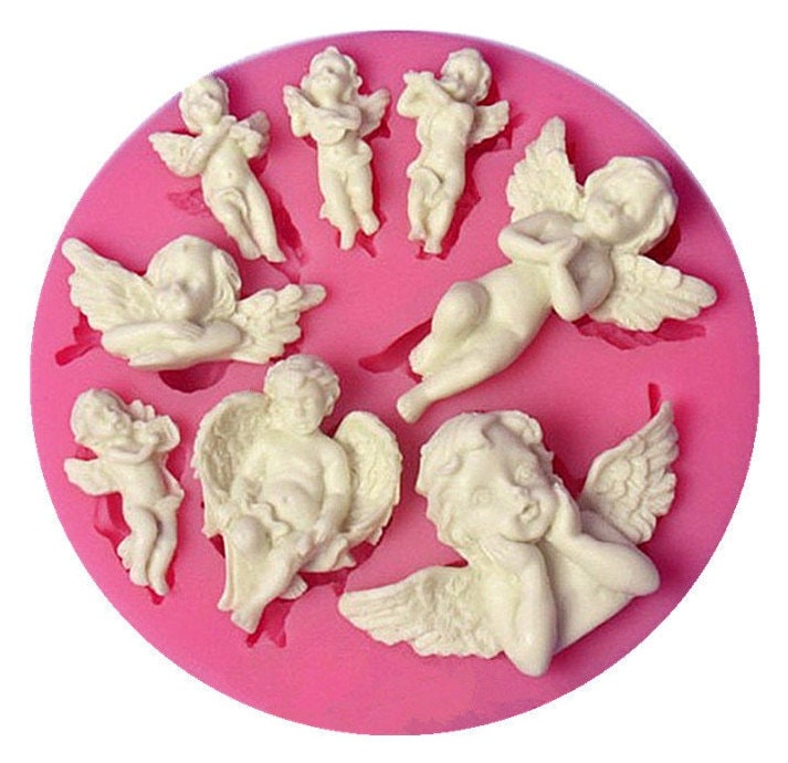Moule Silicone Statue Fille Ailée 3D Pour Résine Époxy, Savon, Chocolat, Bougies Et Artisanat