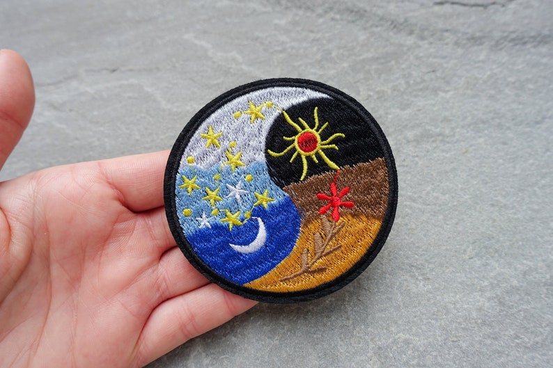 Esoteric Patch Spiritual Patch Tree of Life Moon Phase Mountain & Star | Etsy