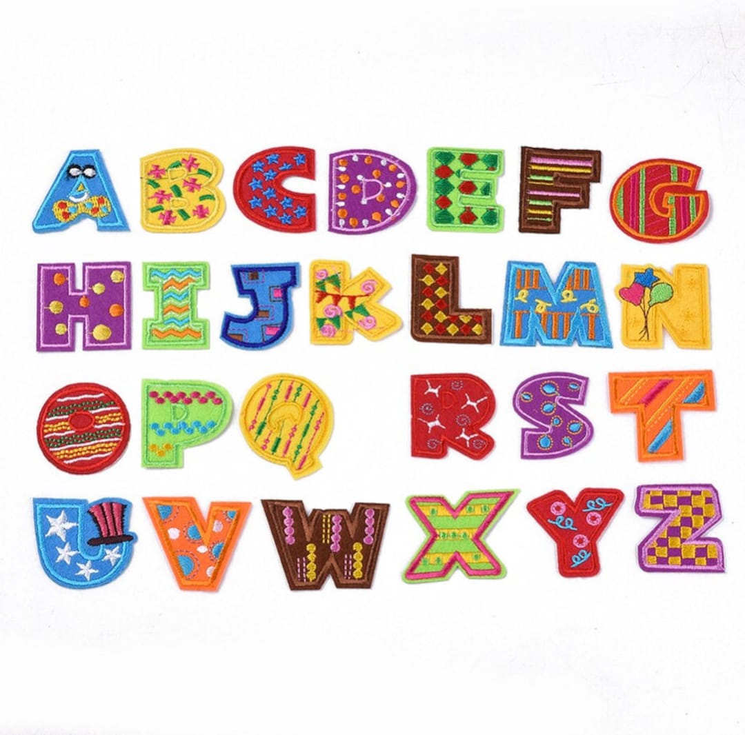 Alphabet Letter Patch AZ Patches Embroidered 40mm Etsy UK