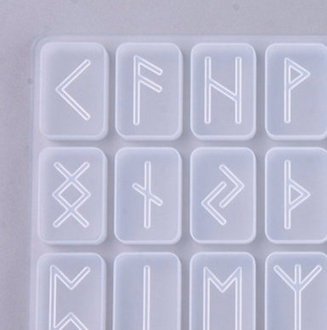 Rune Stone Mould Silicone Runic Alphabet Set Mold 24 Runes Etsy