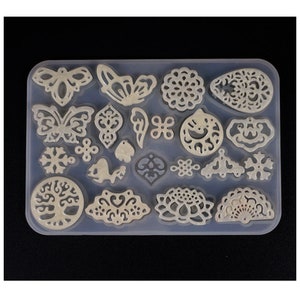Filigree Mould, Silicone Mould, Resin Art Mold, UV Resin, Epoxy Resin, PMC, Jewellery Making, UK Shop
