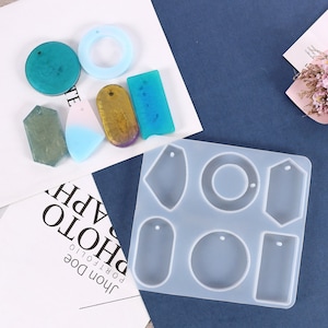 Pendant Mould, Silicone Mold for Resin, Large Earrings, Keyring, UV Resin, Epoxy Resin, Jewellery Making, UK Shop